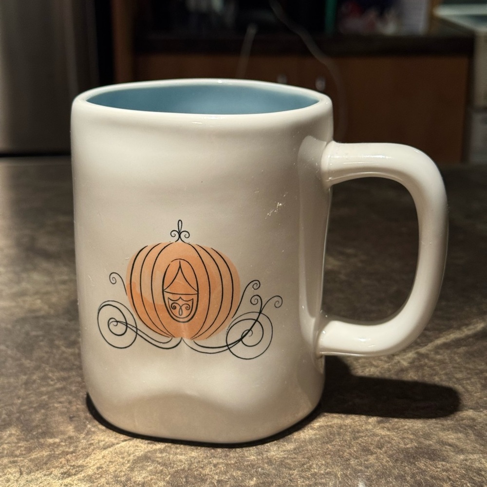 Rae Dunn Cinderella Mug with Orange Pumpkin Art